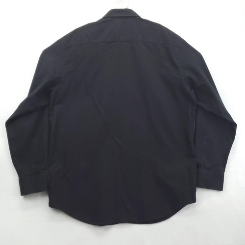 Bugatchi Dress Shirt Mens Extra Large Black Classic Fit Contrast Cuffs Button Up - Picture 3 of 10