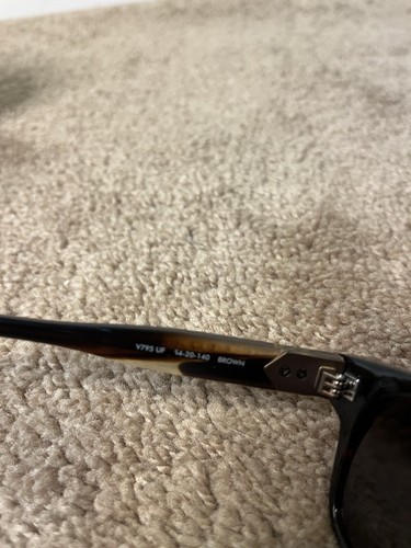 John Varvatos V795 rechteckige Sonnenbrille für Herren braun Schildpatt Japan NUR RAHMEN 54 - Bild 7 von 8