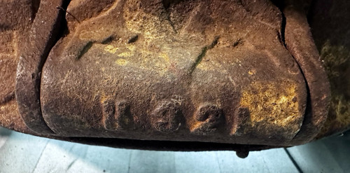 ANTIKER KLEEBLATT HEUTRÄGER STALLWAGEN TRÄGER BAUERNHOF MIT UMLENKROLLE ENTLADER - Bild 13 von 16