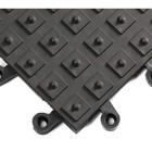 WEARWELL 552 Cleated Tiles,Black,18 in. x 18 in.,PK10 29XP22