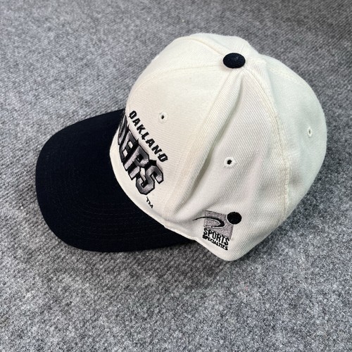 Vtg Oakland Raiders Sports Specialties Wool Shadow Snapback Hat Baseball Cap - Picture 3 of 6