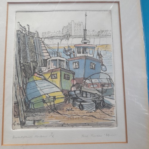 Fred Fielder original etching print hand coloured plate. BROADSTAIRS signed - Picture 2 of 5