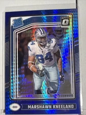 2024 Optic Marshawn Kneeland #274 RC Blue Hyper Prizm Color Match Dallas Cowboys