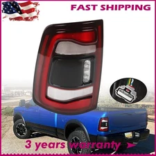 For 2019-2023 Dodge Ram 2500 3500 Black LED Tail Light w/Blind Spot Left Side