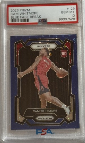 Wizards Cam Whitmore Blue Fast Break Prizm /150 (RC) PSA 10 Color Match🔥 🔥 🔥 - Picture 1 of 3
