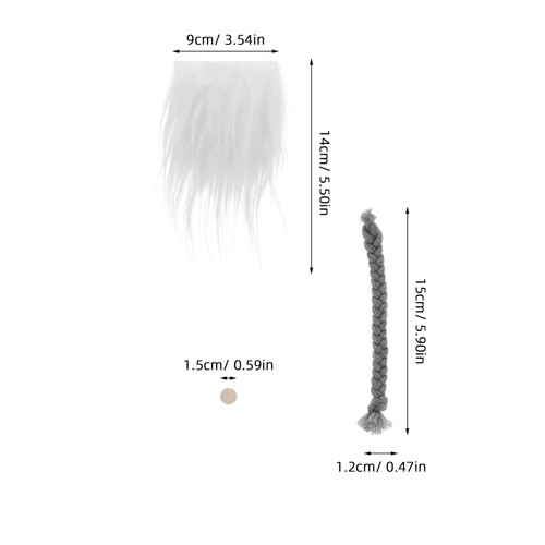 1 Set Wichtelbart mit Holzperlen Nase - vorgeschnittene Kunstbärte mit Holz - Bild 6 von 12