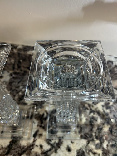 Vintage Set aus zwei Kristall Kerzenleuchtern 9" hoch - Bild 4 von 10