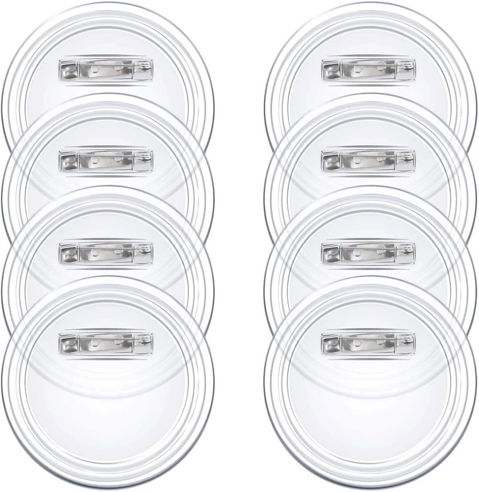 Kit para hacer 20 botones de acrílico transparente - 2,36 pulgadas hágalo usted mismo pasadores artesanales para insignias personalizadas Foto 3 de 4