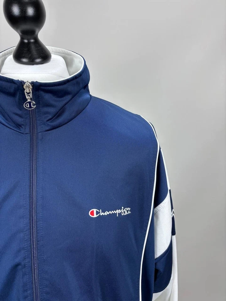 Mens vintage jacket Champion U.S.A. Size XL/XXL Color Blue Duties Paid (USA) - Image 3 of 4