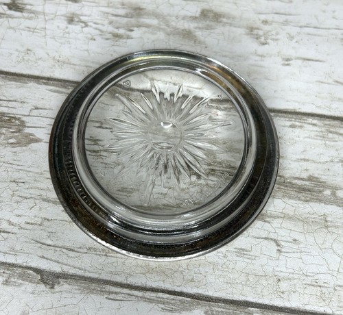 Vintage Sterling Silver And Crystal Ashtray Coaster Dish, Made in Italy - Picture 4 of 6