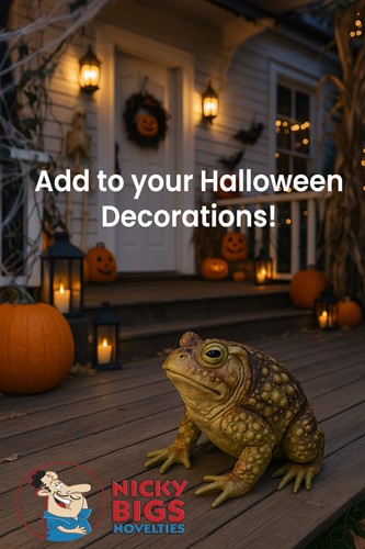 10" Giant Cottage Core Realistic Frog Toad Garden Prop Decoration Statue Figure - Picture 4 of 7