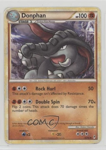 Donphan Pokemon HeartGold & SoulSilver Call of Legends #42 10cj