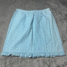 VTG Y2K Xhilaration Floral Ruffle Bottom Mini Skirt Size L Coquette Twee Cute