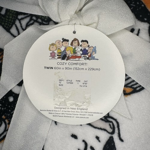 Peanuts Halloween VelvetSoft Blanket by Berkshire | Twin 60x90 Snoopy & Friends - Picture 4 of 9