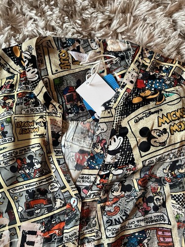 Frogbox seidiges Blusenkleid Mickey Maus Gr. 34 Comic bunt - Bild 2 von 8