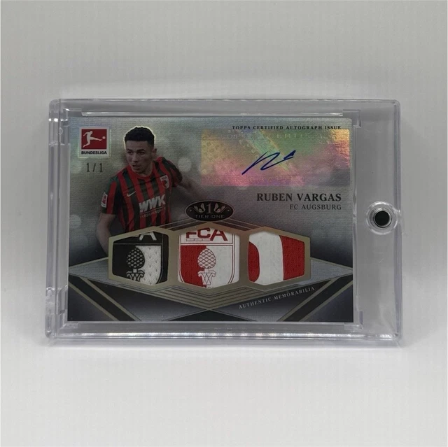 Topps 2021/22 Tier One Bundesliga Ruben Vargas Auto Triple Relic 1/1