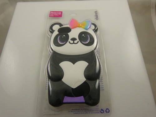 Funda de teléfono Panda para iPhone 5 y 5S de goma de gran tamaño corazón arco iris - Imagen 4 de 5