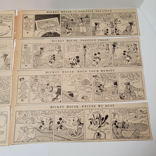 Sehr seltene 24 kt Vintage 1936 Walt Disney Mickey Mouse Goofy Sunday Comicstreifen PA - Bild 7 von 13