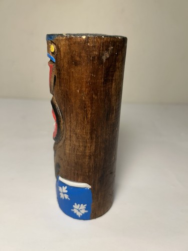 Painted Wood Tiki Statue Figure 6” - Picture 4 of 7
