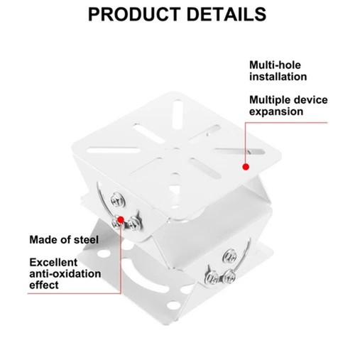 Heavy Duty Steel Security Camera Mounting Bracket Adjustable 3 Axis Design - Photo 5/8