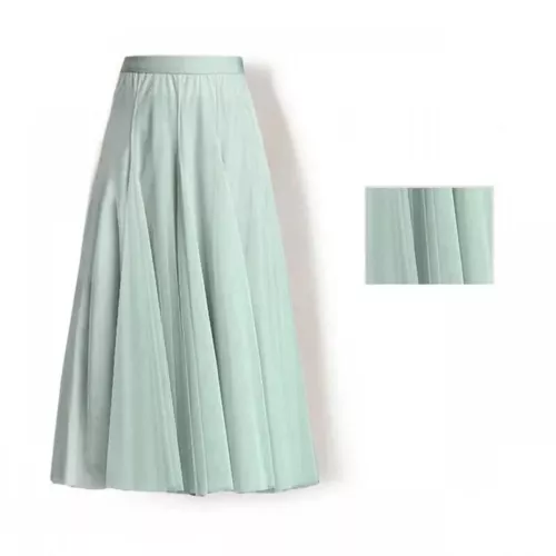 Damen Plissee Midi Rock Elastisch Hohe Taille Damen Netz Rock A-Linie Röcke - Bild 49 von 53