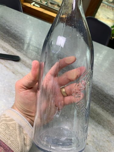 Antique 32 oz Soda Bottle Embossed Risedorph Bottling Kinderhook NY New York - Picture 18 of 24