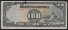 Philippines Japanese Invasion Money 100 Pesos 1940's Block 12