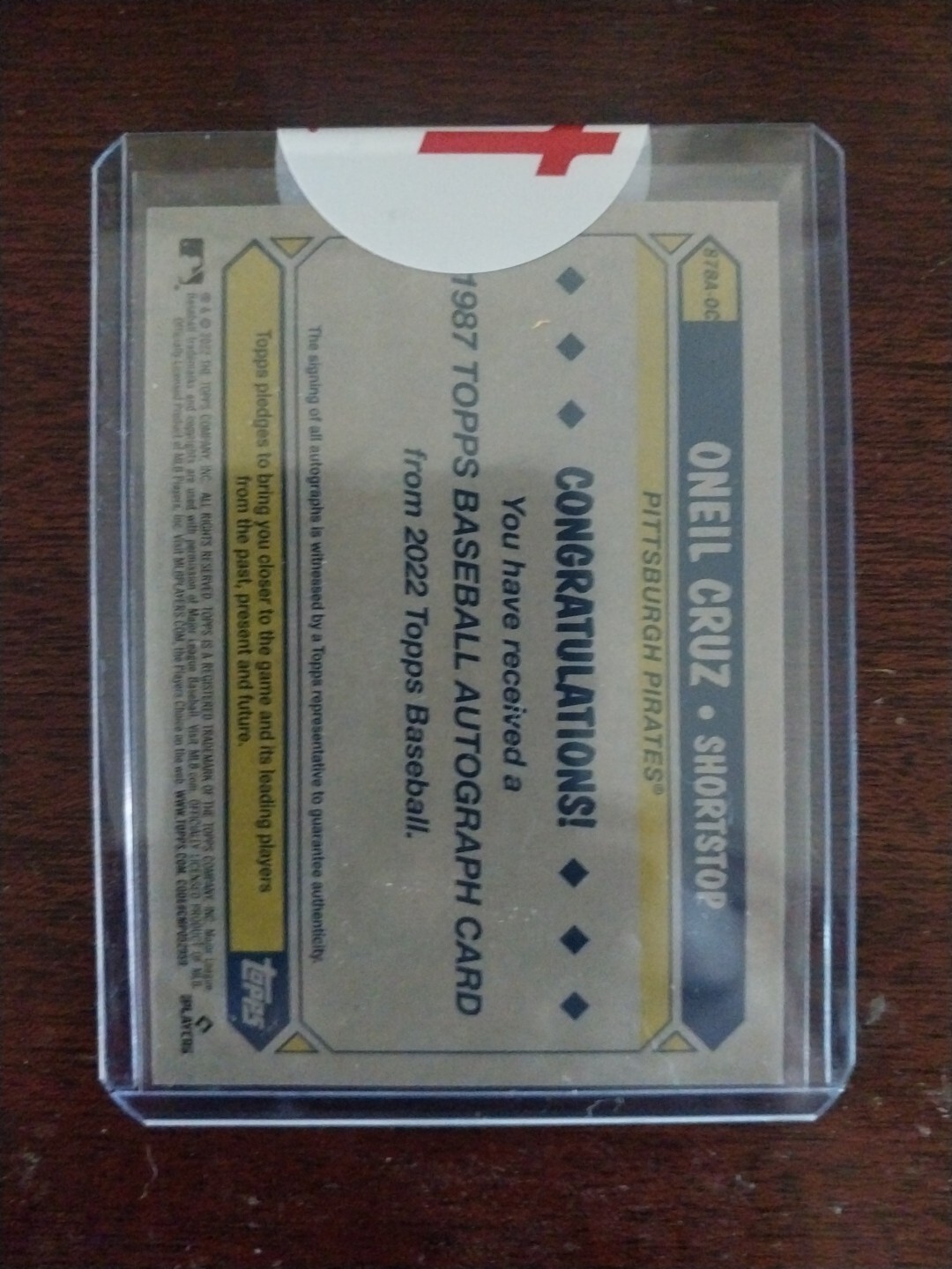 2022 Topps 87BAOC 1987 Oneil Cruz Rookie On Card Auto Topps Sealed eBay