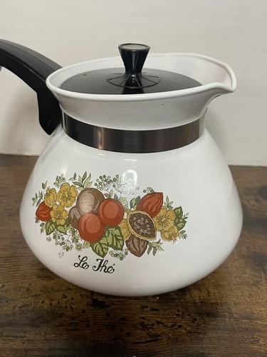 Vintage Corning Ware Teapot Spice of Life "Le The"  6 Cup P-104 Kettle Pot w/Lid - Picture 7 of 10