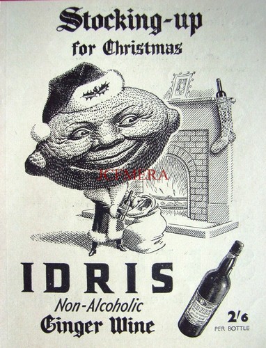 'IDRIS' Non-Alcoholic Ginger Wine Drinks Advert : Small 1949 Print