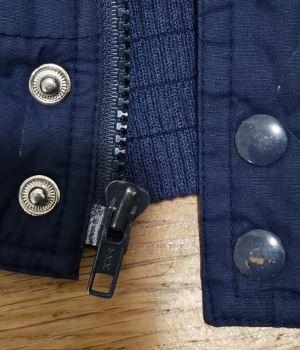 Vintage Ford Mustang Unisex Vest Sz S Blue Lined Full Zip Outdoors Collectible - Picture 9 of 19