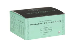 Harney & Sons 50 count box ORGANIC PEPPERMINT Herbal caffeine free tea teabags
