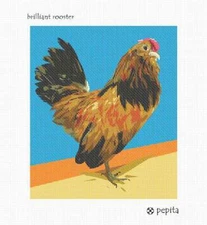 Brilliant Rooster Needlepoint Kit or Canvas