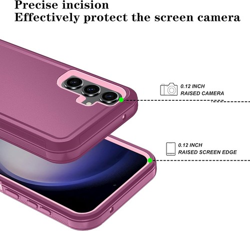 For Samsung Galaxy A35 5G Case with 3-Layer Shockproof Cover & Screen Protector - Picture 2 of 7