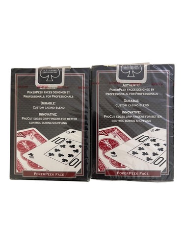 2x POKERPEEK Bicycle Playing Cards in Red - Casino Blend, ProCut Edges for Grip - Picture 2 of 2