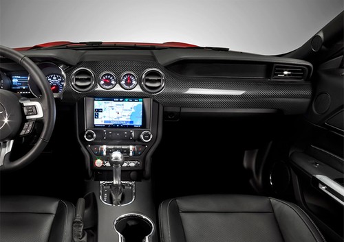 Carbon Fiber Dashboard Air Vent Outlet Cover Trim For Ford Mustang 2015-2023 1PC - Picture 7 of 7