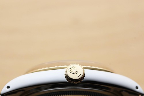 ROLEX MENS DATEJUST 16013 18K YELLOW GOLD STEEL CHAMPAGNE DIAL TWO TONE WATCH - Picture 9 of 9