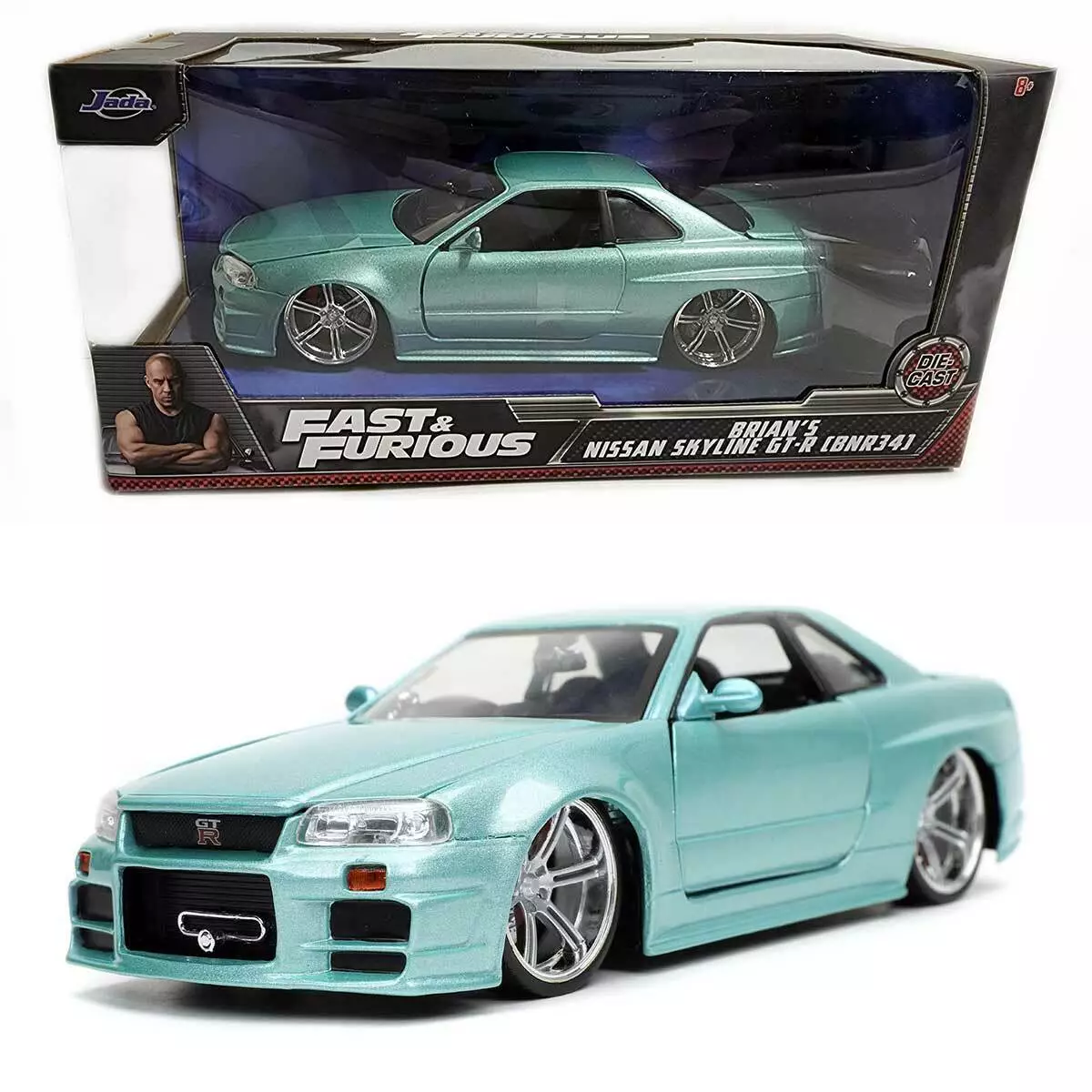 JADA TOYS 1/24 - NISSAN Skyline GTR R34 - Fast And Furious