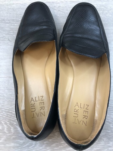 Naturalizer Damenschuhe 7,5 schwarz bequem Schlangenleder Slipper Halbschuhe - Bild 6 von 9