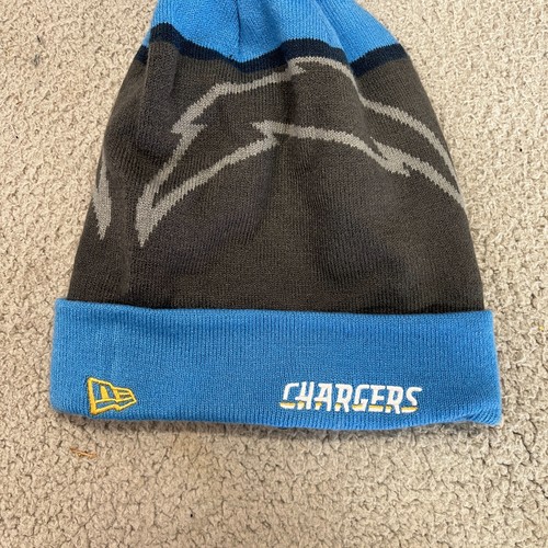 Chargers NFL New Era Fleece Lined Cuffed Knit Beanie Pom Pom One Size Fit Most - Picture 5 of 11