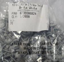 Lot of 250 - FABRAL - ASTER - SELF Piercing ROOF & SIDING SCREWS - 10-14 - 1"