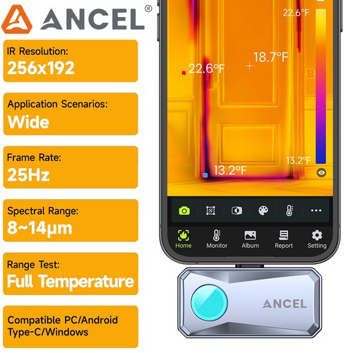 ANCEL IR101 - High Resolution Thermal Imaging Camera for IOS (USB) iPhone