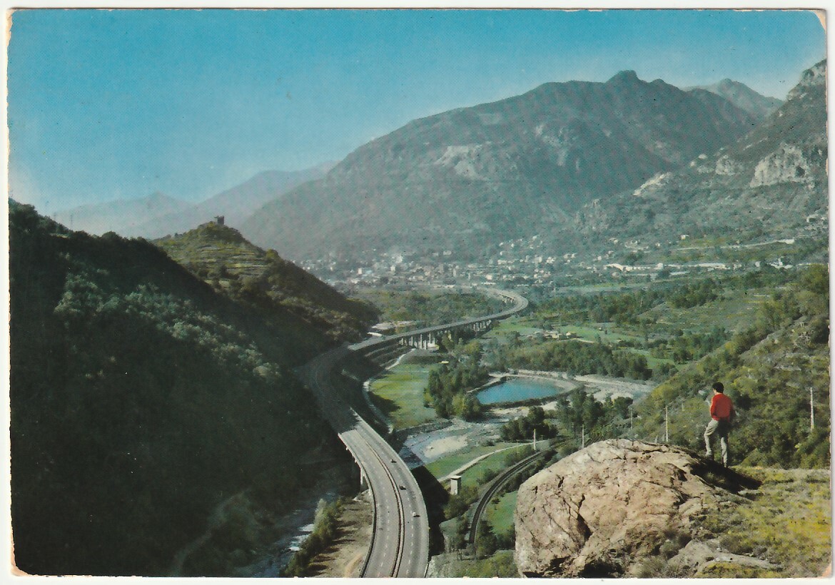 CHATILLON - AOSTA - PANORAMICA CON AUTOSTRADA - VIAGG. -49029-