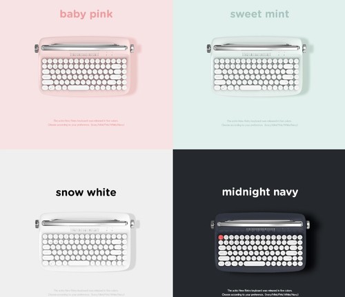 acto Retro Typewriter Mini Bluetooth Keyboard B303 4 Colors - Picture 21 of 25