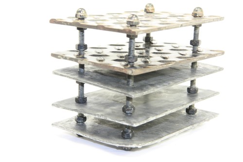 Awesome Diamond Plate Steel Original Industrial Steampunk Desk Garage Organizer - Picture 5 of 7
