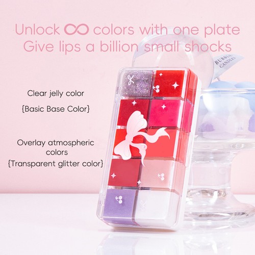 Lip Gloss Palette 10 Colors Jelly Lip Cream Palette Kit Beauty Make Up Cosmetic - Picture 10 of 15