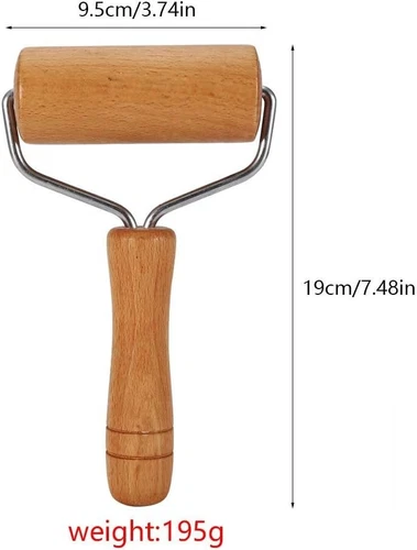 Teig Pizza Bäcker Roller Set für Zuhause Küche Backen Kochen (9,5 cm/3,74 Zoll) - Bild 6 von 6