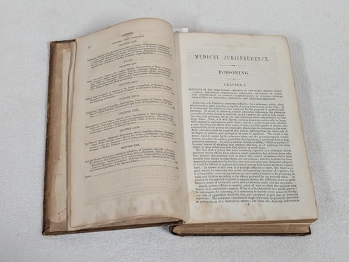 Antique 1858 Medical Jurisprudence Alfred Taylor & Hartshorne Leather Civil War - Picture 11 of 18