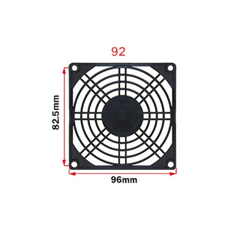 Neu 92mm PC Computer-Chassis Fan Fall Sieb Staubschutzfilter Schwarz - Bild 6 von 6