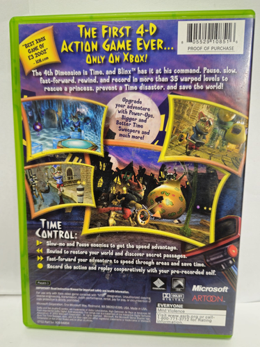 * Blinx The Time Sweeper (Microsoft Original Xbox) Complete CIB - Picture 2 of 4